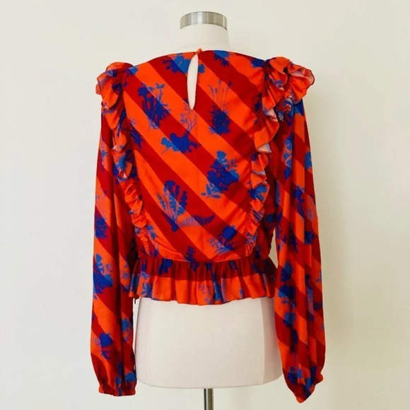 Anthropologie Siddhartha Bansal Ruffled Mansard Blouse Size Medium NWOT - Picture 8 of 15